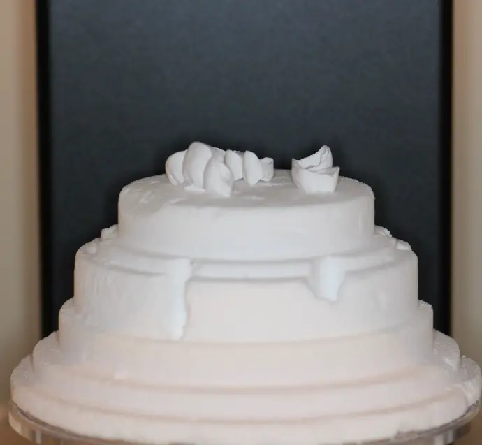 Dental lab milling machine cutting a zirconia crown