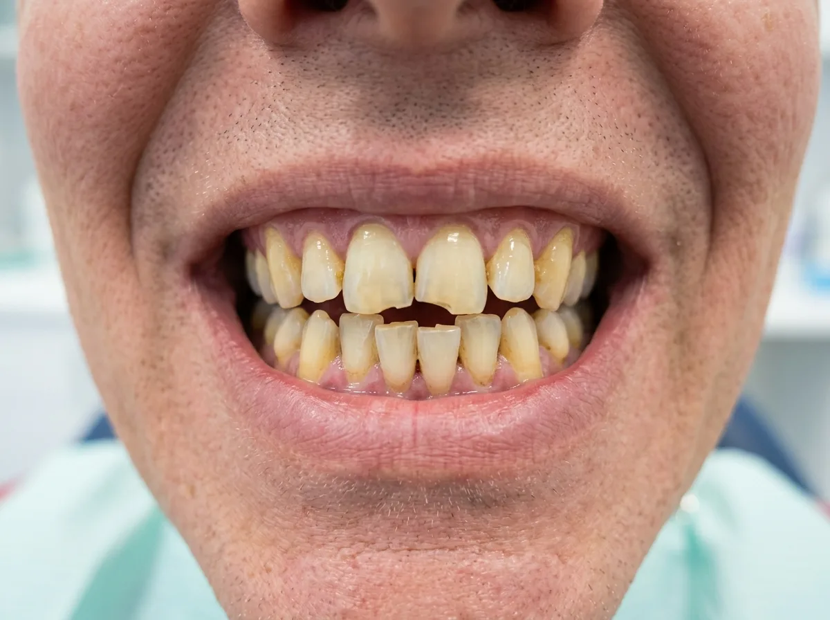 Transformación con Carillas de Porcelana — before
